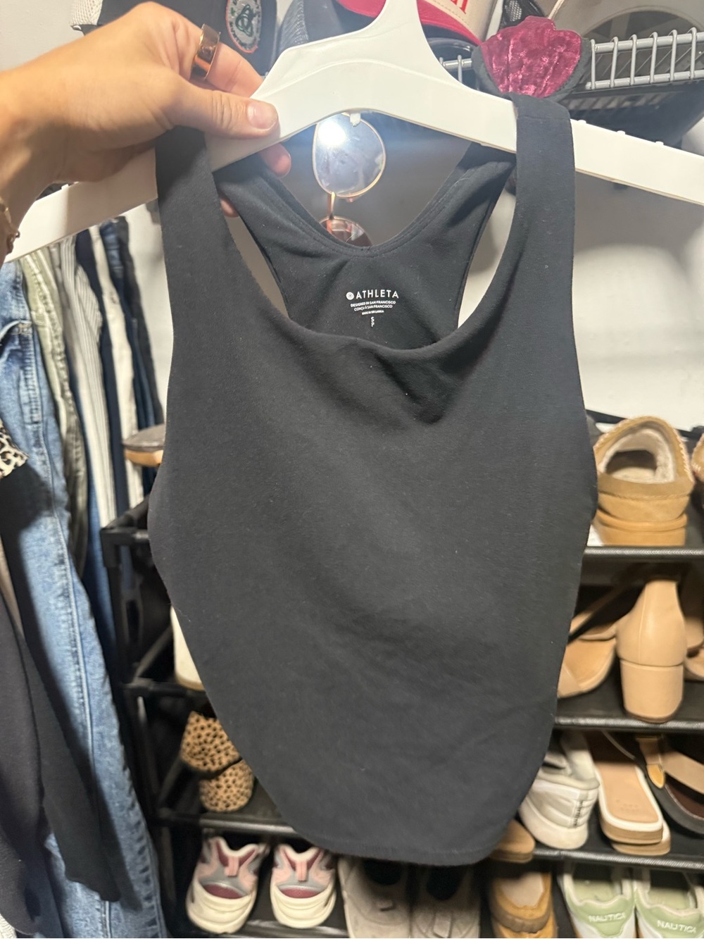 Athleta Black Racerback Performance Tank